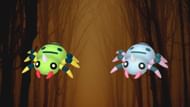 Regular and Shiny Spinarak (Image via TPC)